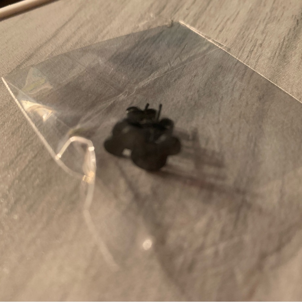 Black Mikey mouse  Stud Earrings